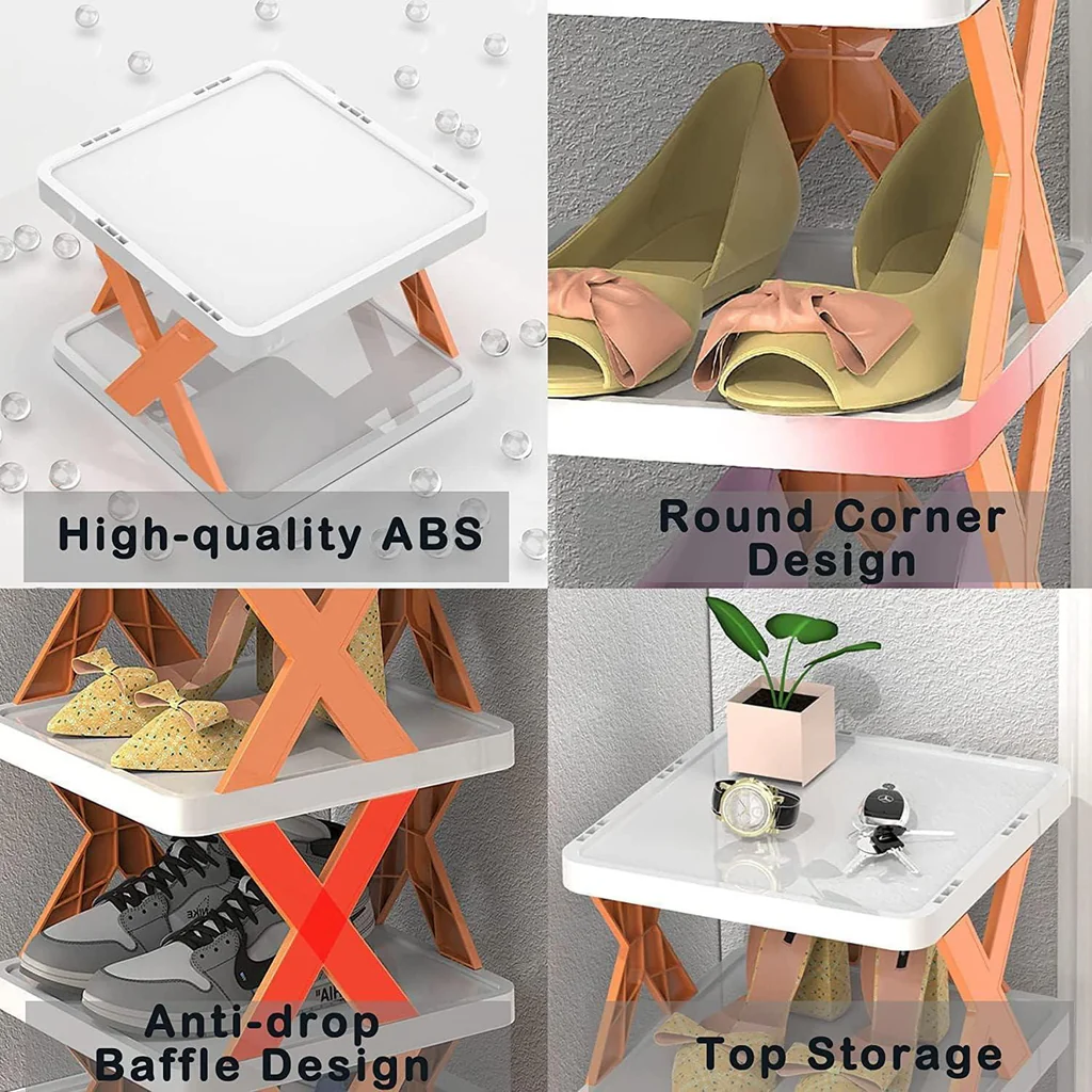 Smart Foldable Shoes Shelf 6 Tier Shoe Rack - Best-india-shop.com